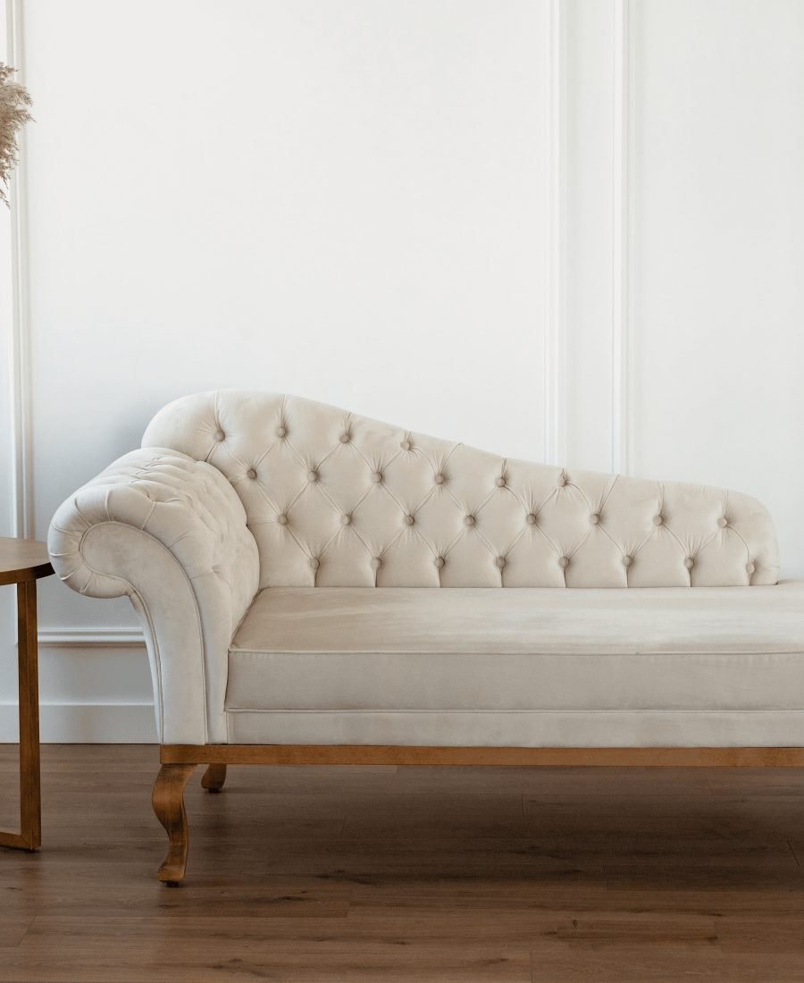 Chaise longue restaurada pela Ele Estofa